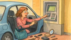 Barzelletta: Al bancomat drive-thru, lui e lei