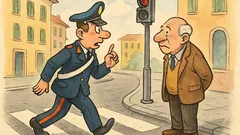 Barzelletta: Un carabiniere attraversa la strada confuso