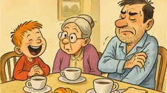 Barzelletta: Pierino ride a colazione