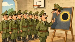 Barzelletta: Il Capitano al Tenente annuncia un'eclissi