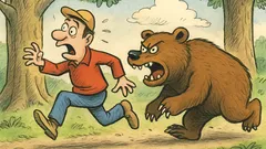 Barzelletta: Un tipo cammina in una foresta