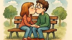 Barzelletta: Due adolescenti su una panchina…