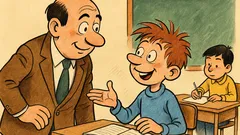 Barzelletta: Papà, oggi sono vicino a un 10