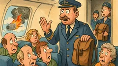 Barzelletta: su un aereo esplode un motore...