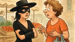 Barzelletta: Una moglie prova il completino di Zorro