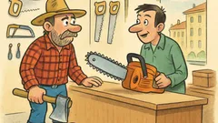 Barzelletta: Un boscaiolo compra una motosega