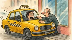 Barzelletta: Un passeggero in taxi tocca la spalla