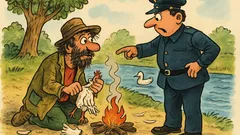 Barzelletta: un barbone ruba una gallina...