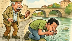 Barzelletta: Un vecchietto ferma uno al Tevere