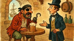 Barzelletta: Un gentiluomo incontra un pirata in taverna