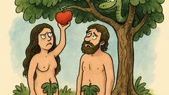 Barzelletta: Adamo ed Eva davanti alla mela