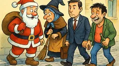 Barzelletta: Babbo Natale e la Befana trovano 50€