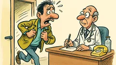 Barzelletta: «Dottore, dottore, sto male!»