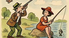 Barzelletta: l'uomo è cacciatore, la donna è pescatrice