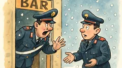 Barzelletta: Inverno, carabiniere urla nel bar