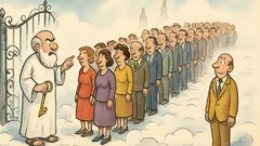 Barzelletta: Dopo una catastrofe, al Paradiso