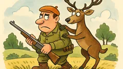 Barzelletta: L'uomo è cacciatore, ma spesso diventa vegetariano.