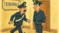 Barzelletta: Un carabiniere in tribunale a piedi nudi