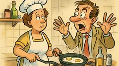 Barzelletta: Il marito entra e urla sulle uova