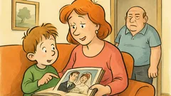 Barzelletta: Un bambino sfoglia l’album di nozze