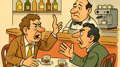 Barzelletta: Al bar, due amici discutono…