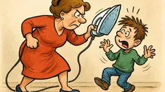 Barzelletta: La mamma picchia il figlio col ferro