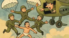 Barzelletta: Cinque paracadutisti formano una stella