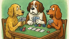Barzelletta: Tre cani giocano a poker