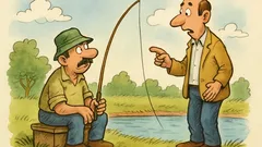 Barzelletta: Un pescatore con la canna senza fili