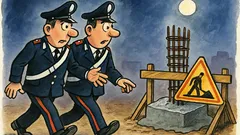 Barzelletta: Due carabinieri di notte al cantiere