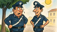 Barzelletta: Tra carabinieri, che caldo ieri!