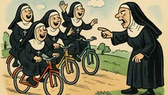 Barzelletta: Alcune suore in bici urlano