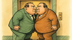 Barzelletta: Due grassoni restano incastrati in ascensore