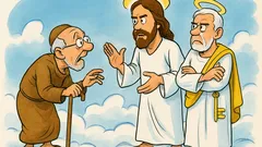 Barzelletta: In paradiso Gesù incontra un vecchietto