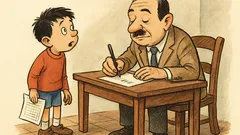 Barzelletta: Pierino chiede al babbo una firma