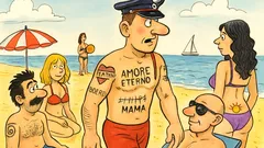 Barzelletta: Come riconosci un carabiniere in spiaggia?