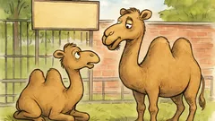 Barzelletta: Il figlio chiede al papà cammello