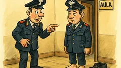 Barzelletta: un carabiniere scalzo in tribunale