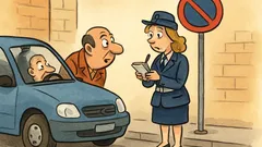 Barzelletta: Un uomo parcheggia in divieto…