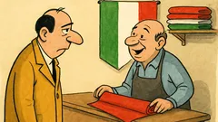 Barzelletta: Vorrei una bandiera italiana gialla