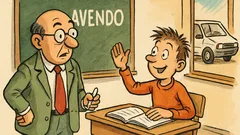 Barzelletta: il prof interroga Pierino sul gerundio