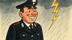 Barzelletta: carabinieri e il temporale in posa