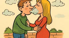 Barzelletta: Ugo bacia Pamela e sente puzza