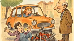 Barzelletta: Una ragazza investe un motociclista...