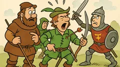 Barzelletta: Robin Hood in battaglia grida «Ahh!»