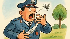 Barzelletta: Un carabiniere ingoia un insetto...