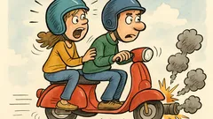 Barzelletta: Un ragazzo e una ragazza in motorino