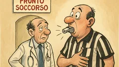 Barzelletta: Pronto soccorso, arbitro col fischietto