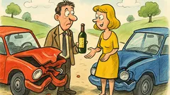 Barzelletta: Un uomo e una donna si scontrano