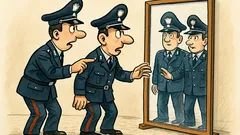 Barzelletta: Due carabinieri davanti a uno specchio